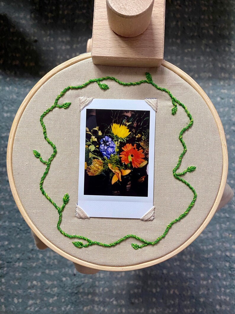 Personalized Embroidered Polaroid Frame