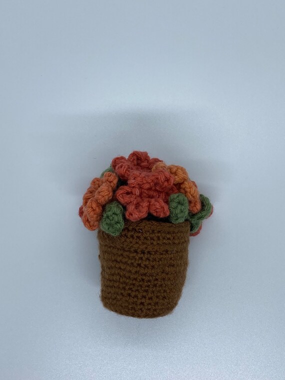 Handmade Crocheted Flower Pot Amigurumi