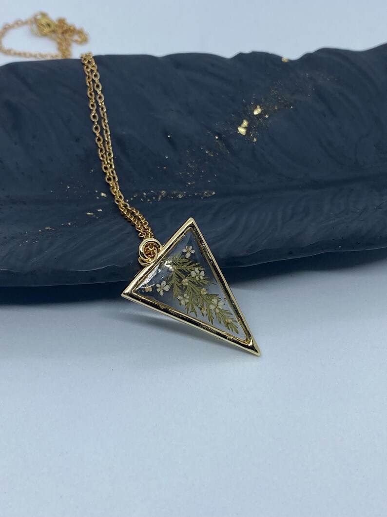 Handmade Triangle Resin Necklace