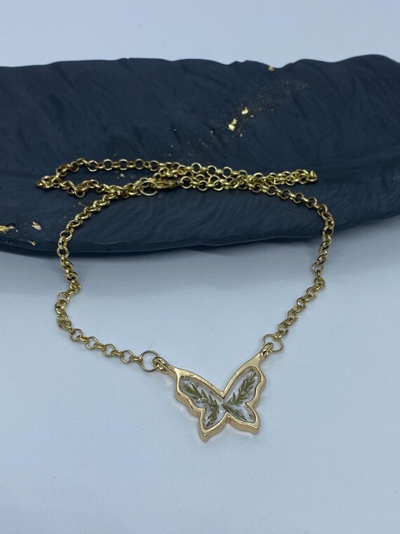 Handmade Butterfly Resin Necklace
