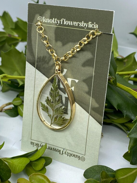 Handmade Fern Leaf Necklace