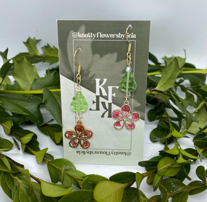 Handmade Resin Flower Earrings